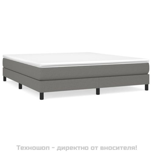 Рамка за легло с пружини, тъмносива, 180x200 см, плат