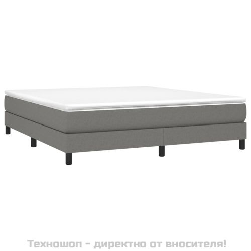 Рамка за легло с пружини, тъмносива, 180x200 см, плат