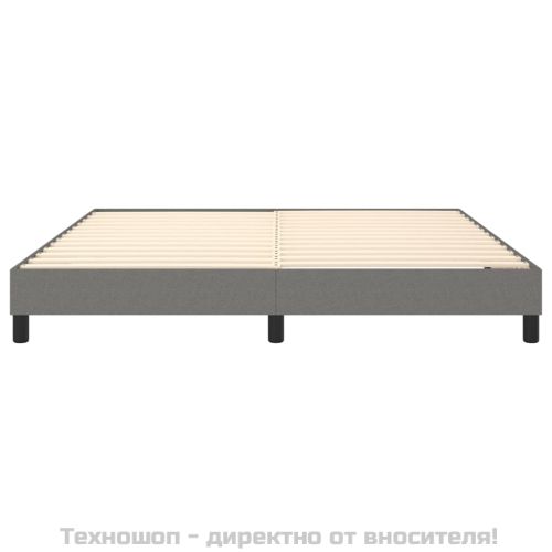 Рамка за легло с пружини, тъмносива, 180x200 см, плат