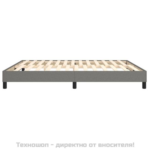 Рамка за легло с пружини, тъмносива, 180x200 см, плат