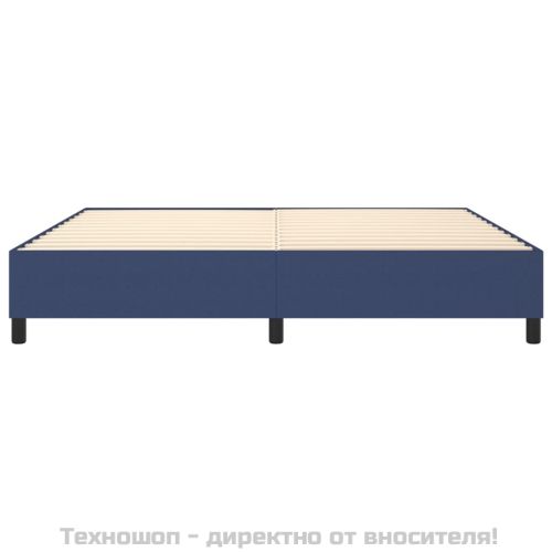 Рамка за легло с пружини, синя, 200x200 см, плат