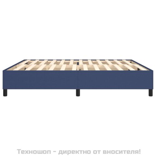 Рамка за легло с пружини, синя, 200x200 см, плат