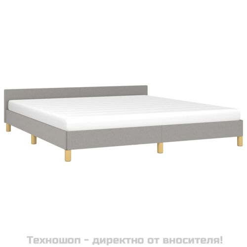 Рамка за легло без матрак, светлосива, 180x200 см, плат
