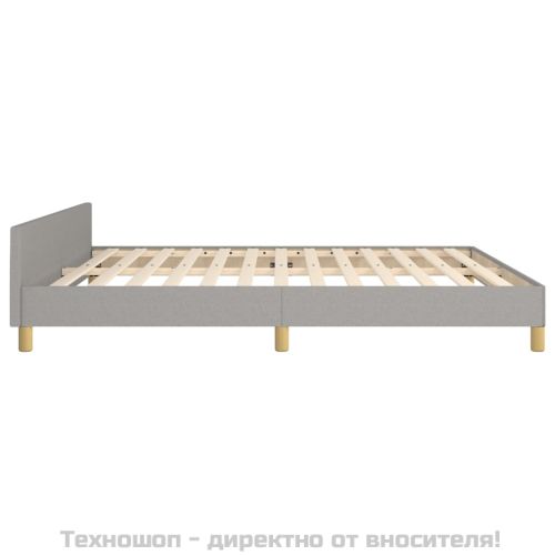Рамка за легло без матрак, светлосива, 180x200 см, плат