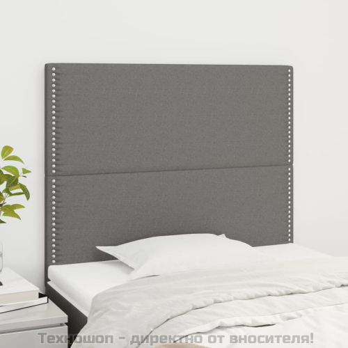 Табла за легло, тъмносива, 100x5x118/128 см, плат