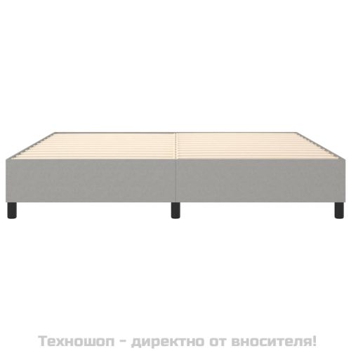 Рамка за легло с пружини, светлосива, 200x200 см, плат