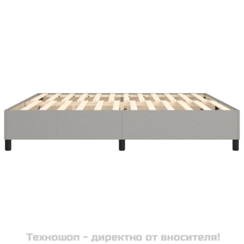Рамка за легло с пружини, светлосива, 200x200 см, плат