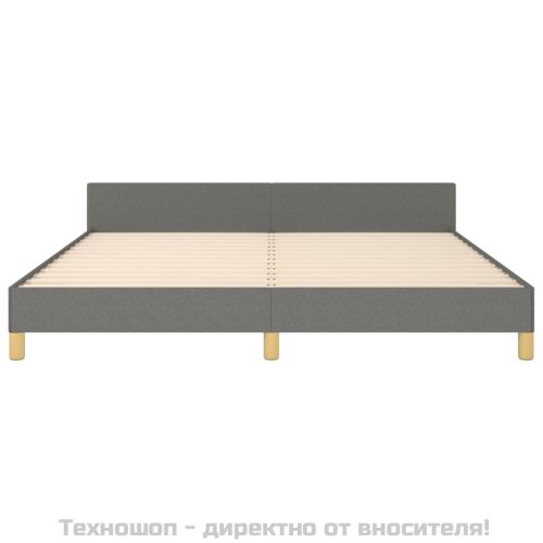 Рамка за легло без матрак, тъмносива, 180x200 см, плат