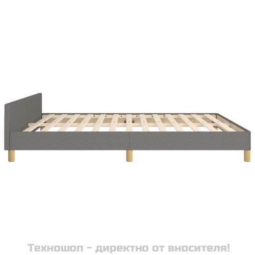 Рамка за легло без матрак, тъмносива, 180x200 см, плат
