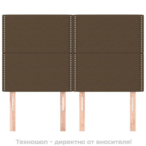 Табла за легло, тъмнокафява, 144x5x118/128 см, плат