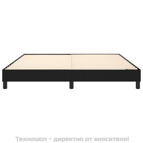 Рамка за легло с пружини, черна, 180x200 см, плат