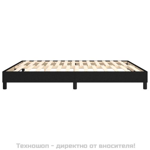 Рамка за легло с пружини, черна, 180x200 см, плат
