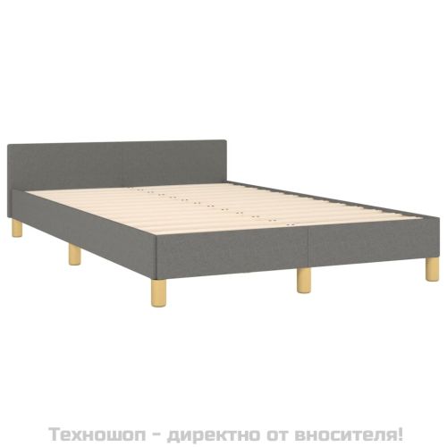 Рамка за легло без матрак, тъмносива, 120x200 см, плат