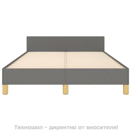 Рамка за легло без матрак, тъмносива, 120x200 см, плат