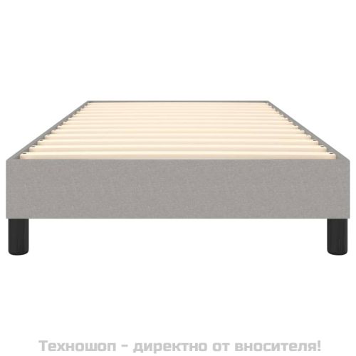 Рамка за легло с пружини, светлосива, 90x190 см, плат