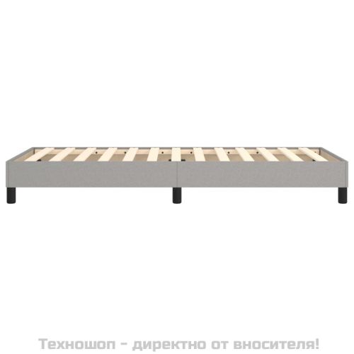 Рамка за легло с пружини, светлосива, 90x190 см, плат