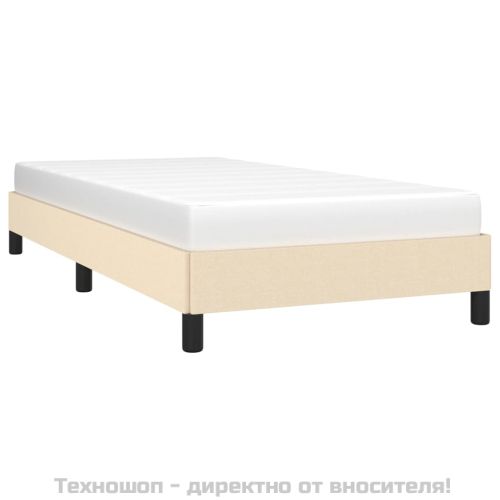 Рамка за легло без матрак, кремава, 100x200 см, плат