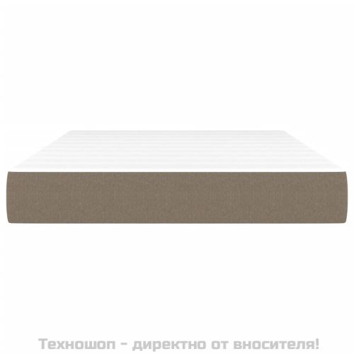 Матрак за легло с покет пружини средна твърдост таупе 120x200x20 см плат