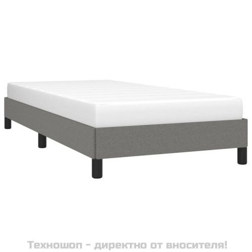 Рамка за легло без матрак, тъмносива, 100x200 см, плат