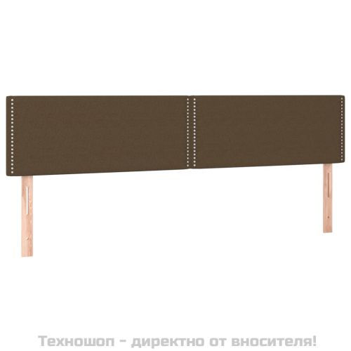 Табла за легло, тъмнокафява, 200x5x78/88 см, плат