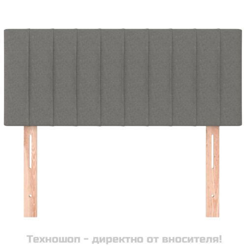 Горна табла за легло, тъмносива, 100x5x78/88 см, плат