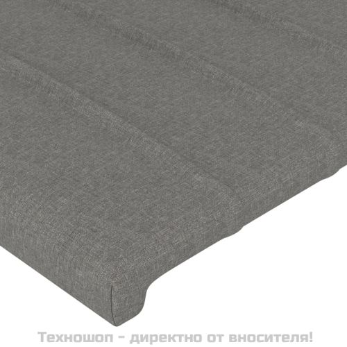 Горна табла за легло, тъмносива, 100x5x78/88 см, плат