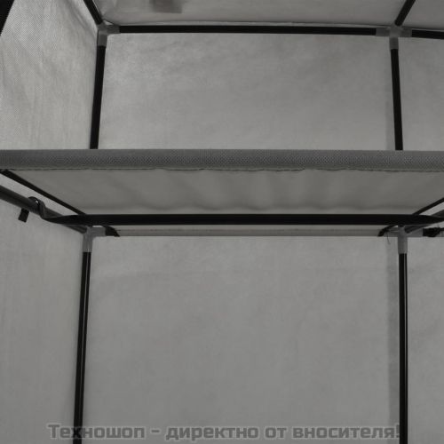 Гардероб с отделения и лостове, сив, 150x45x175 см, плат