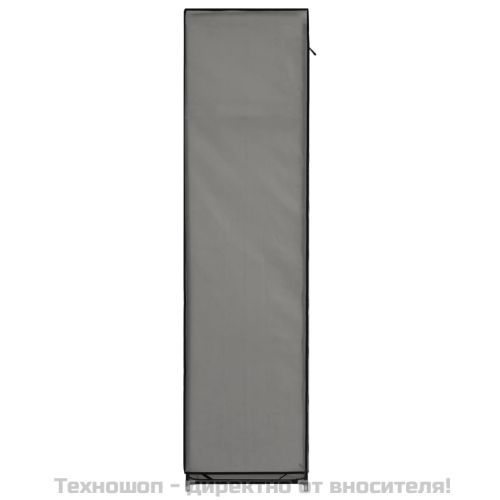 Гардероб с отделения и лостове, сив, 150x45x175 см, плат