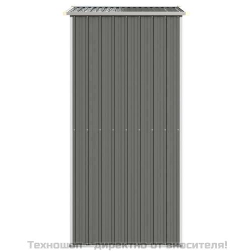 Градинска барака светлосива 192x108x223 см поцинкована стомана
