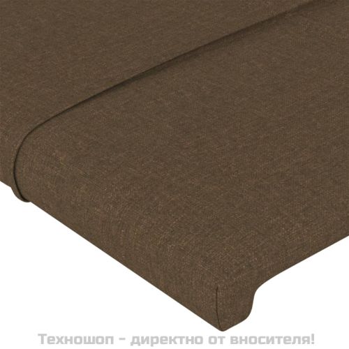 Горна табла за легло, тъмнокафява, 90x5x78/88 см, плат