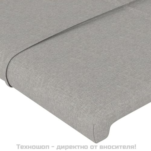 Горна табла за легло, светлосива, 100x5x78/88 см, плат
