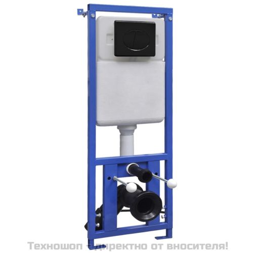 Окачена тоалетна чиния, със скрито високо казанче, керамична