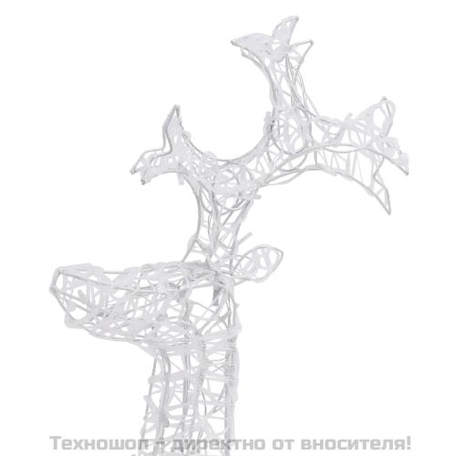 Коледна украса северни елени, 2 бр, 60x16x100 см, акрил