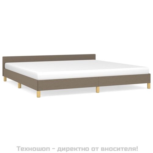 Рамка за легло без матрак, таупе, 200x200 см, плат
