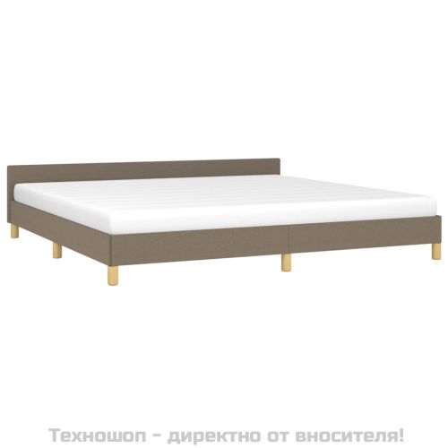 Рамка за легло без матрак, таупе, 200x200 см, плат