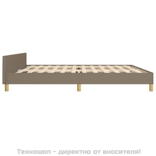 Рамка за легло без матрак, таупе, 200x200 см, плат
