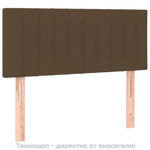 Горна табла за легло, тъмнокафява, 100x5x78/88 см, плат