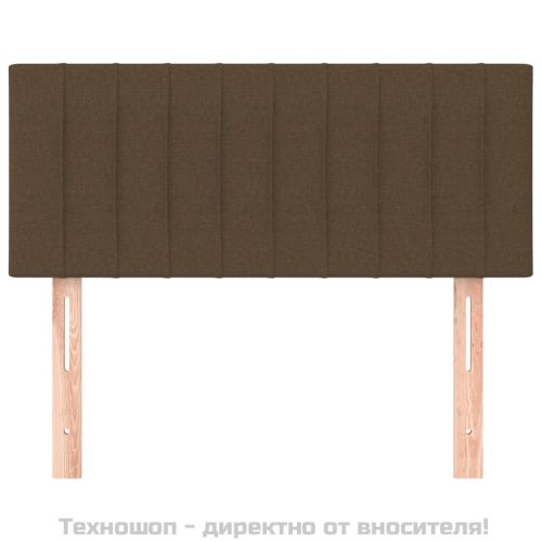 Горна табла за легло, тъмнокафява, 100x5x78/88 см, плат