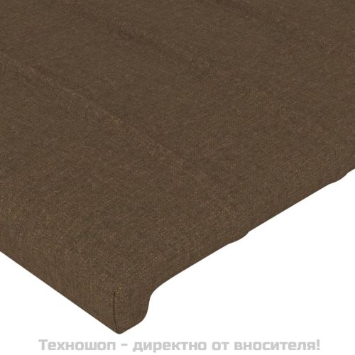 Горна табла за легло, тъмнокафява, 100x5x78/88 см, плат