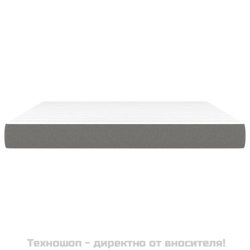 Матрак за легло с покет пружини средна твърдост тъмносив 160x200x20 см плат