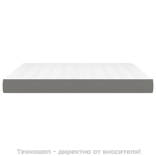 Матрак за легло с покет пружини средна твърдост тъмносив 160x200x20 см плат