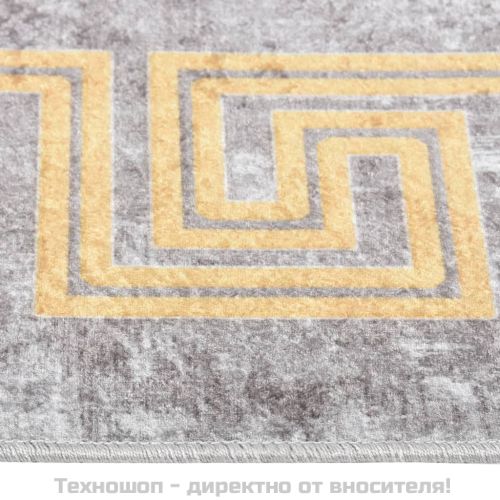 Килим, миещ се, сив, 80x300 см