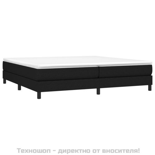 Рамка за легло с пружини, черна, 200x200 см, плат