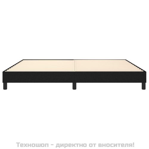 Рамка за легло с пружини, черна, 200x200 см, плат