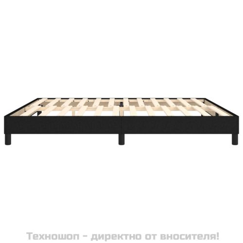 Рамка за легло с пружини, черна, 200x200 см, плат