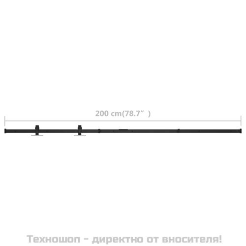 Комплект за мини плъзгаща врата за шкаф, стомана, 200 см