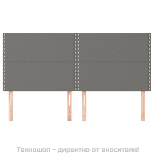 Табла за легло, тъмносива, 200x5x118/128 см, плат