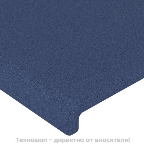 Горна табла за легло, синя,100x5x78/88 см, плат