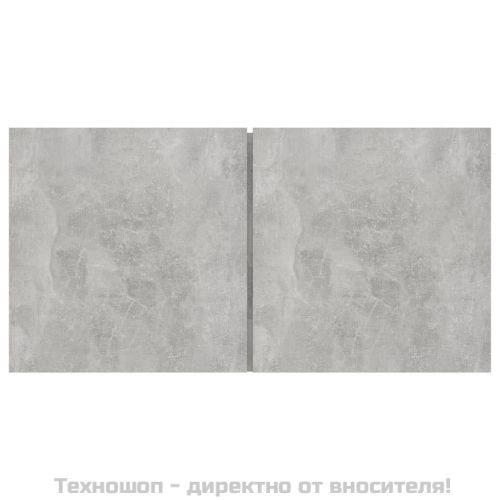 Комплект ТВ шкафове от 4 части, бетонно сив, инженерно дърво