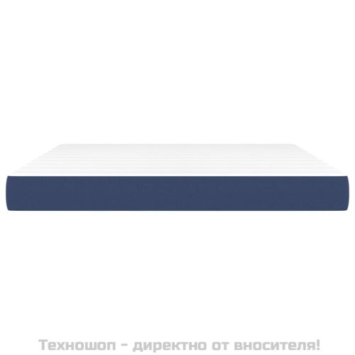 Матрак за легло с покет пружини средна твърдост синьо 180x200x20 см плат